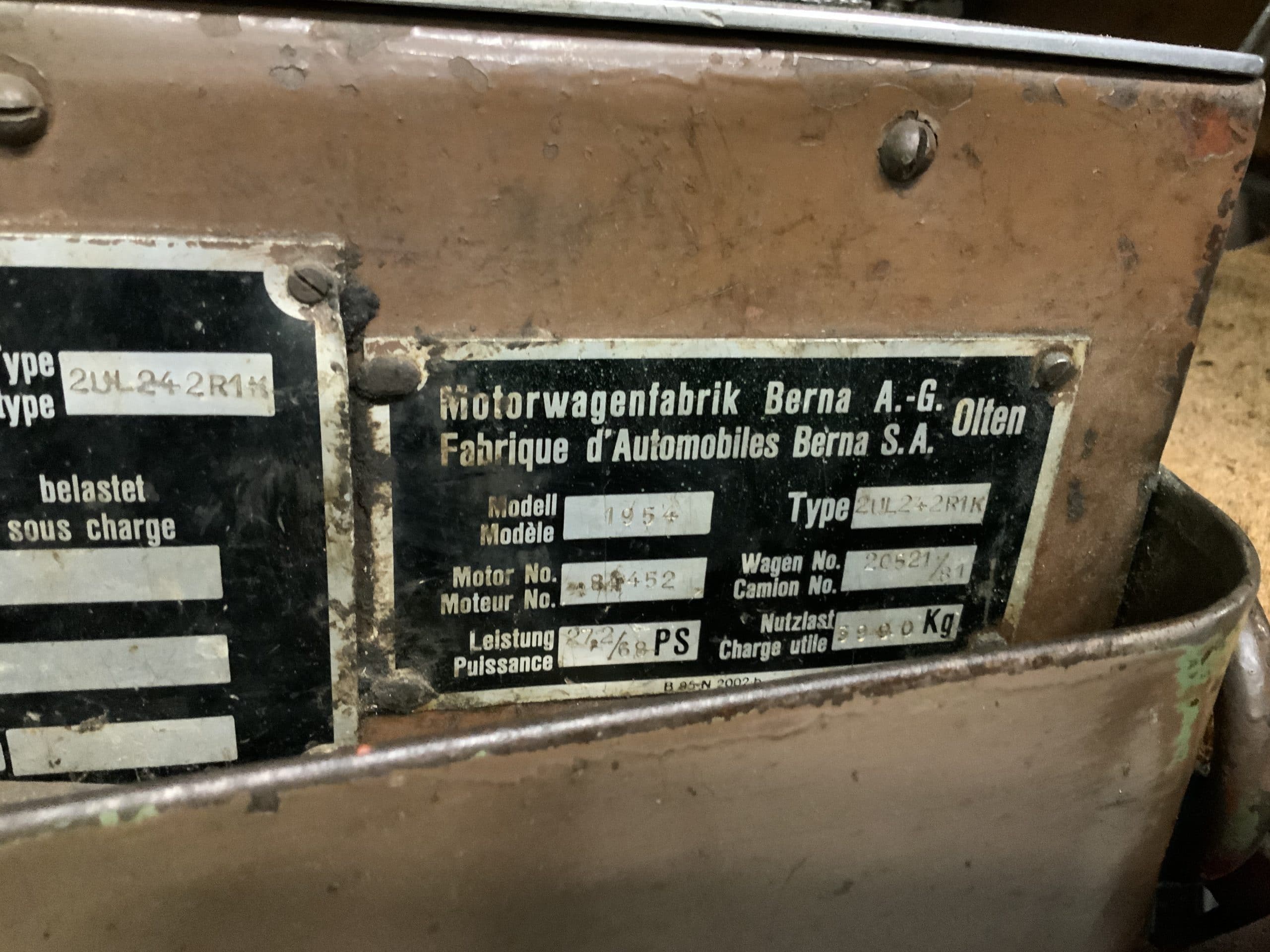 Berna 2504 met open laadbak